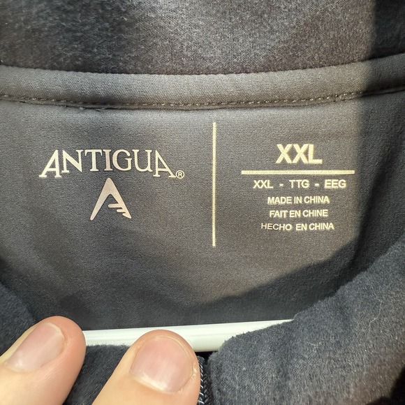 Chicago Blackhawks Sweatshirt Adult 2XL XXL Gray Heather Embroidered 1/4 Zip - Picture 7 of 11